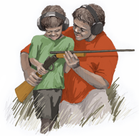 Gun noise can damage ears